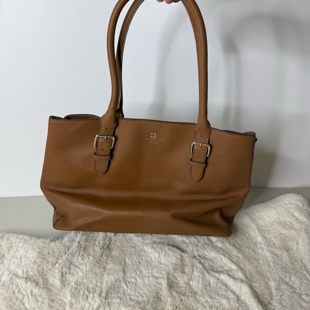Kate Spade‎ Brown Leather Tote with Buckles